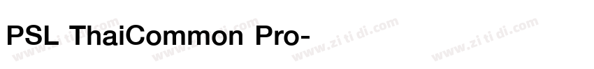 PSL ThaiCommon Pro字体转换